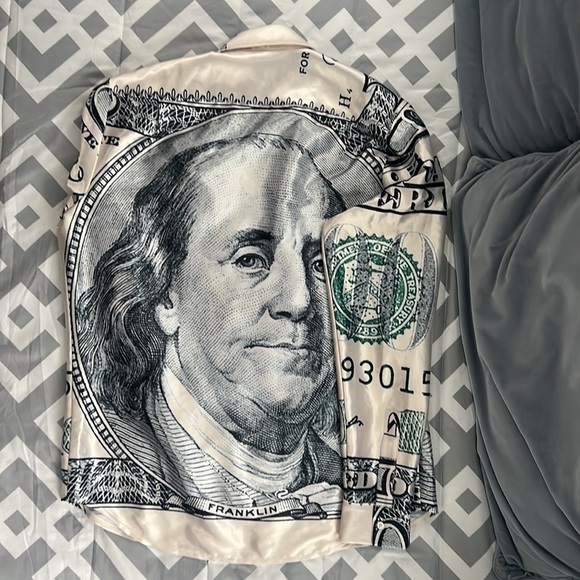 CONFETTI BENJAMIN Satin Silk Shirt. 1 of 1. - Picture 2 of 3